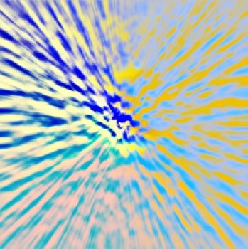Abstrakcyjna kompozycja z niebieskim