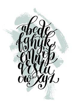 Alfabet pisany w eleganckim stylu