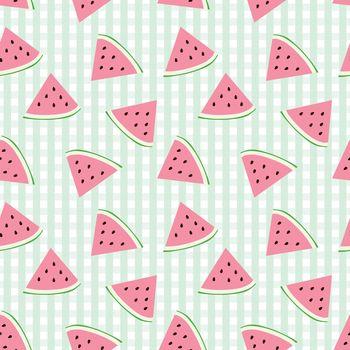 Arbuzy na tle w kratę
