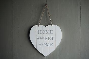 Serce z tekstem: Home sweet home