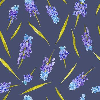 Fioletowe kwiaty. Grafika