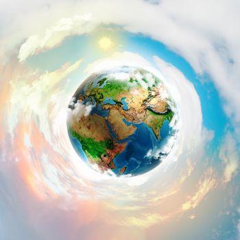 Ilustracja z ziemią