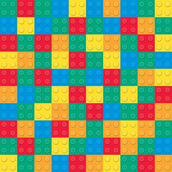 Kolorowa szachownica z klocków