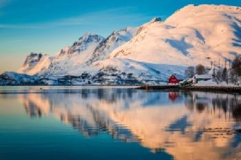 Krajobraz norweskiego fiordu
