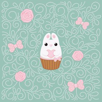 Mały królik w foremce do ciasta