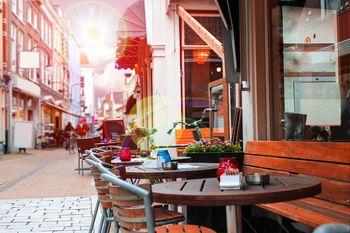 Kawiarnia na ulicy, Amsterdam, Holandia