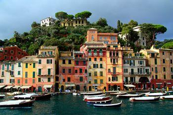 Kolorowe wybrzeże Portofino. Włochy