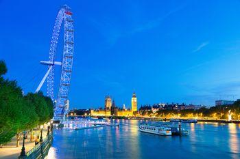 Miejski pejzaż z London Eye