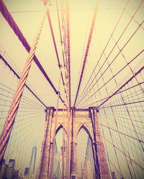 Nowojorski most w tonacji vintage