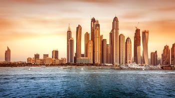 Panorama, Dubaj. Zjednoczone Emiraty Arabskie