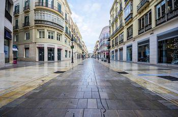 Ulica handlowa w Maladze. Hiszpania