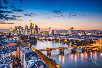 Widok na miasto, Frankfurt. Niemcy 