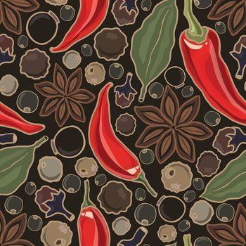 Papryka na ciemnym tle