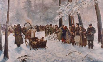 Polowanie w Nieświeżu, Julian Fałat