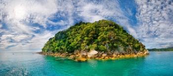 Rajska wyspa na Nowej Zelandii