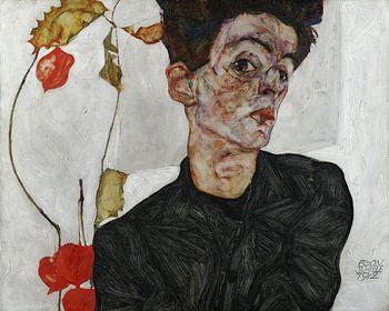 Autoportret, 1912, Schiele