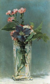 Carnations and Clematis in a Crystal Vase, Manet