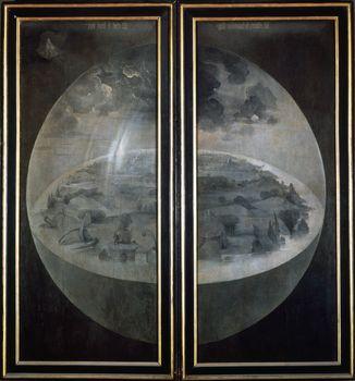 Ogród rozkoszy ziemskich, stworzenie świata, Hieronim Bosch