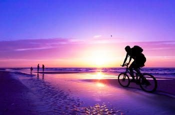 Przejażdżka rowerowa po plaży