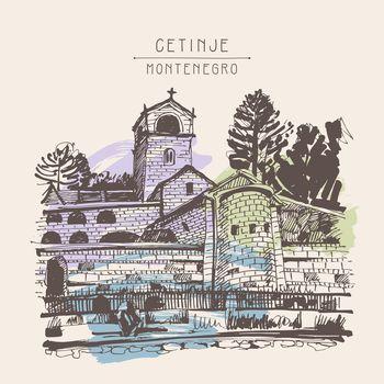 Szkic, Monaster Narodzenia Matki Bożej w Cetyni. Czarnogóra
