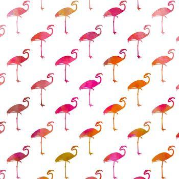 Różowe flamingi z motywem ombre