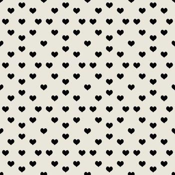 Wzór z czarnych serduszek