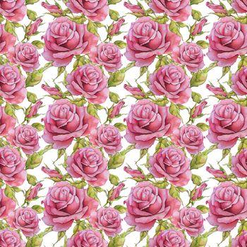 Wzór z różami w stylu vintage