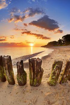 Zachód słońca w Dziwnowie