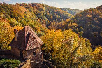 Zamek Książ jesienią