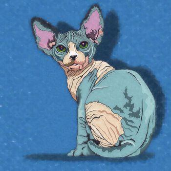 Ilustracja przedstawiająca kota