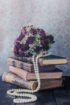 Bukiet róż w stylu vintage