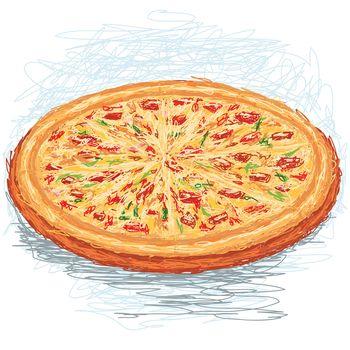 Ilustracja pizzy