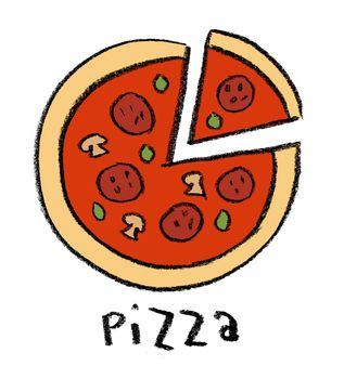 Ilustracja z pizzą