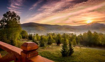 Widok z balkonu na góry