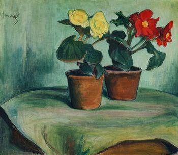 Dwie doniczki begonii, Władysław Ślewiński