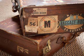 Dwie skórzane walizki