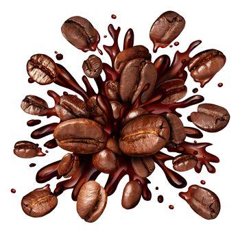Ilustracja ziarna kawy