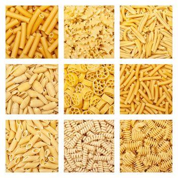 Kolaż z makaronami