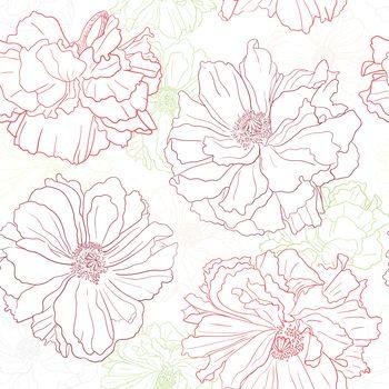 Kolorowe szkice kwiatów