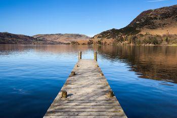  Molo na jeziorze Ullswater. Anglia