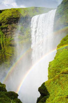 Wodospad Skogafoss. Islandia, Europa