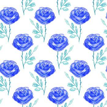 Wzór z niebieskimi kwiatami