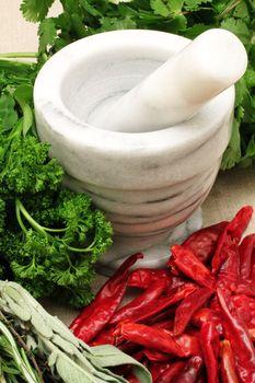 Marmurowy moździerz