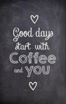 Napis kredą na czarnej tablicy