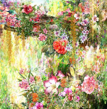 Ogród pełen kwiatów