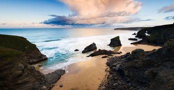 Plaża w Bedruthan Steps, Cornwall, Wielka Brytania