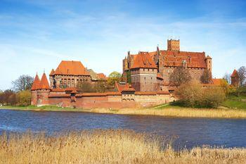 Panorama zamku Krzyżackiego w Malborku