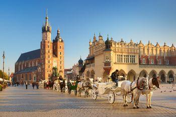 Sukiennice i Kościół Mariacki w Krakowie