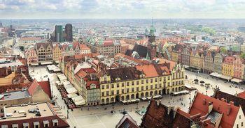 Zabytkowy rynek we Wrocławiu