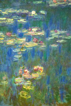 Nenufary, detal, Monet